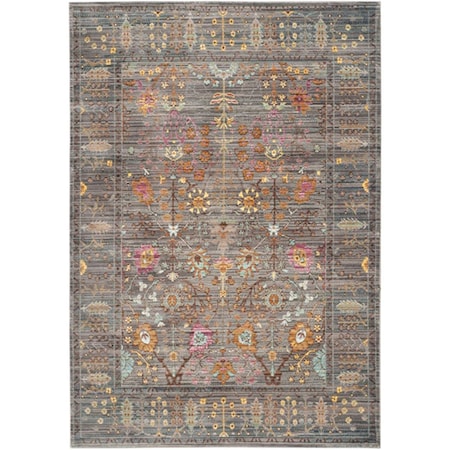 Safavieh Valencia Runner Area Rug, Grey and Multi Color- 2 ft.-3 in. x 12 ft. VAL108C-212